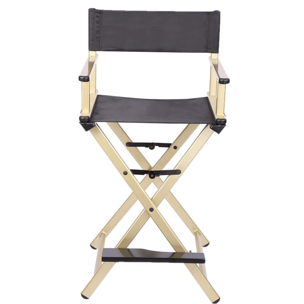 Pink Aluminum Foldable Makeup Artist Chair with Footrest V13156