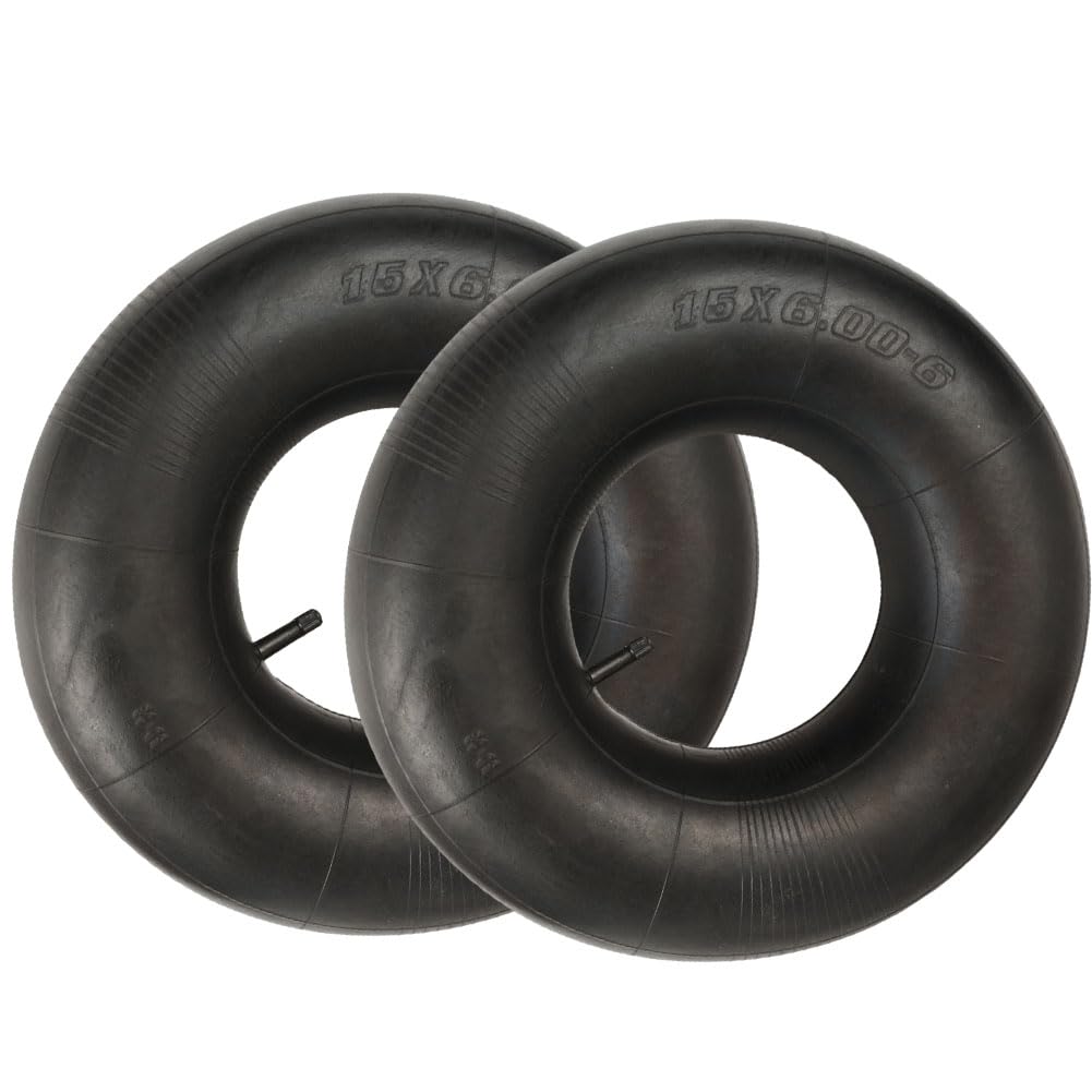 2 Pack 15x6.00-6" Inner Tubes with TR-13 Straight Valve Stem F689