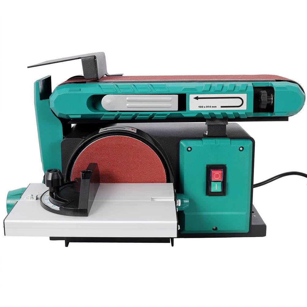 Benchtop Belt and Disc Sander, 4x36 Belt & 6" Disc, 0–90° Adjustable Table, Cast Iron Base, 120V Heavy Duty Sanding Machine R4501