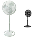 White 16 Inch and Black 18 Inch Oscillating Pedestal Stand Fans K63651