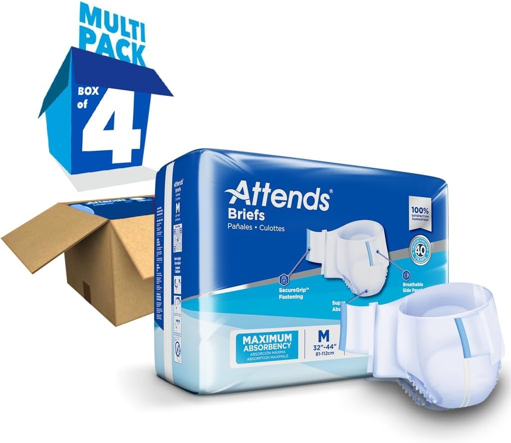 Adult Incontinence Briefs Medium Maximum Absorbency 24 Ct O606045