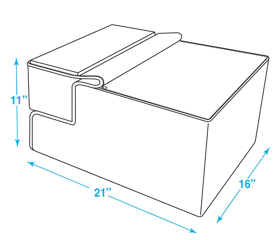 Foldable 3-Step Dog Stair and Pet Ramp J365957