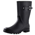 Mid Calf Waterproof Rain Boots with Buckle A3896