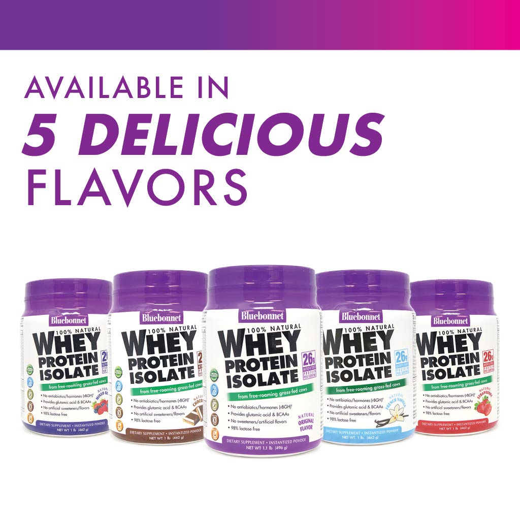 Whey Protein Isolate Powder, 26g Protein, No Sugar Added, Chocolate Flavor, 1 Lb N442279