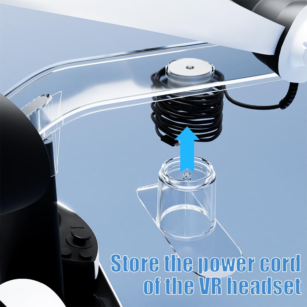 Charging Station with 7 RGB Light, Headset Display Stand, Dual Controllers Charger Dock Q855803