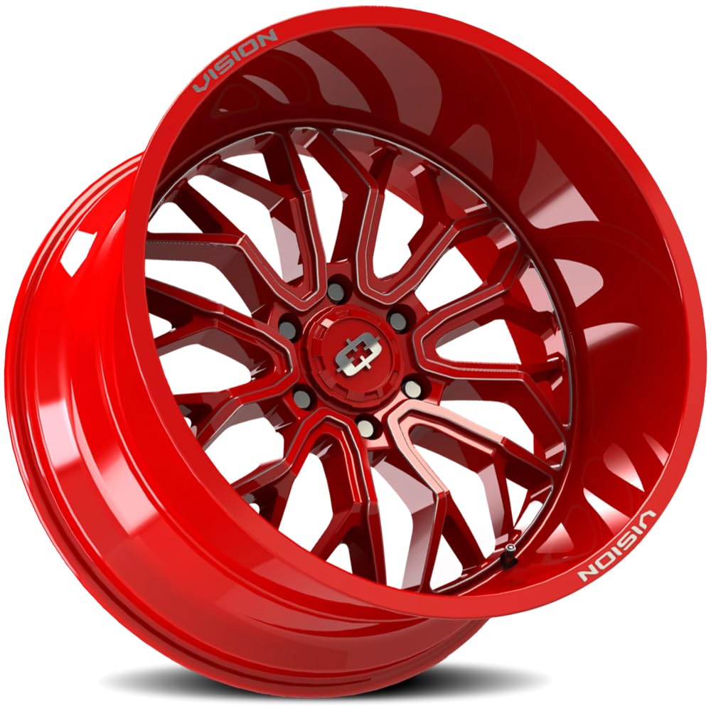 20x9 5x150 +12mm Red/Milled Wheel Rim L84107