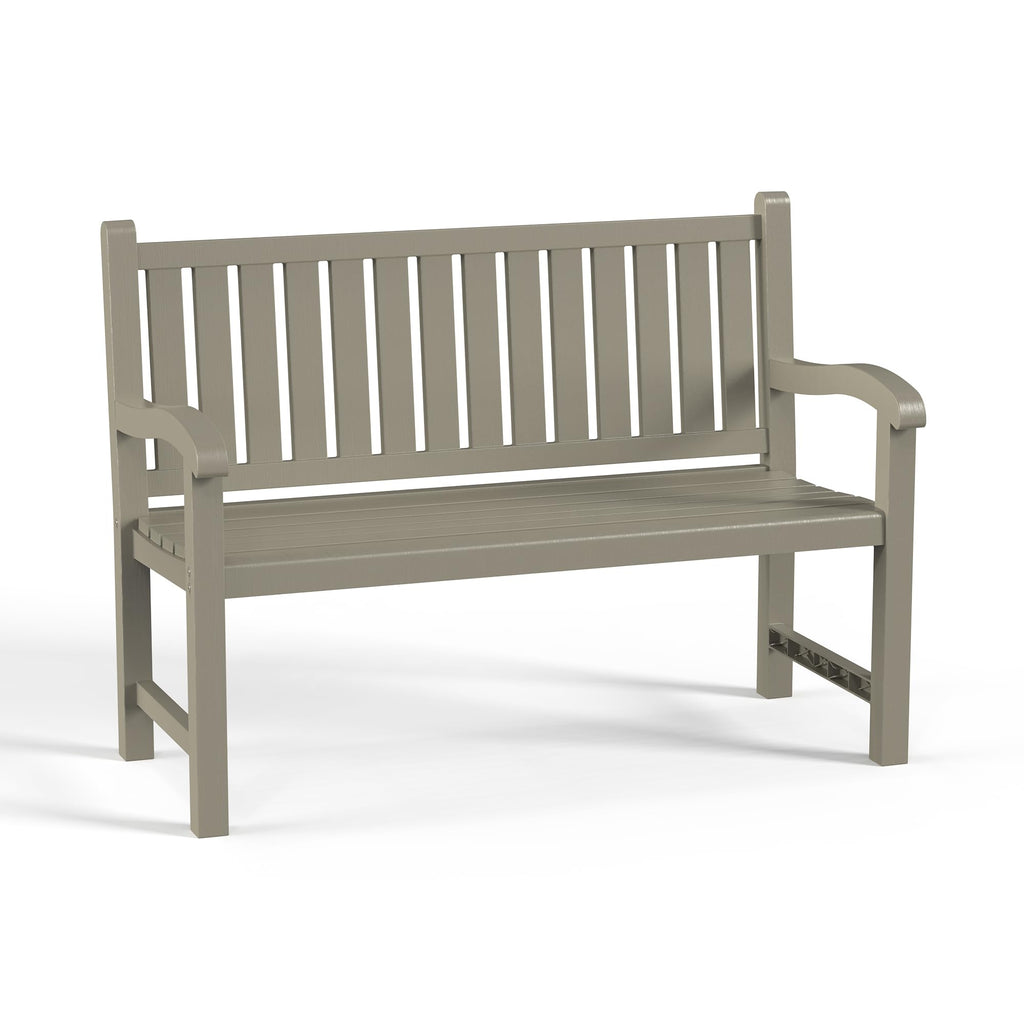 Grey 2-Person Resin Outdoor Bench R6494