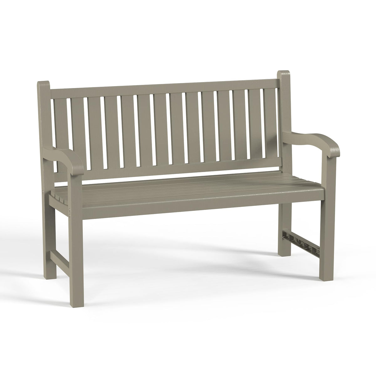 Grey 2-Person Resin Outdoor Bench R6494