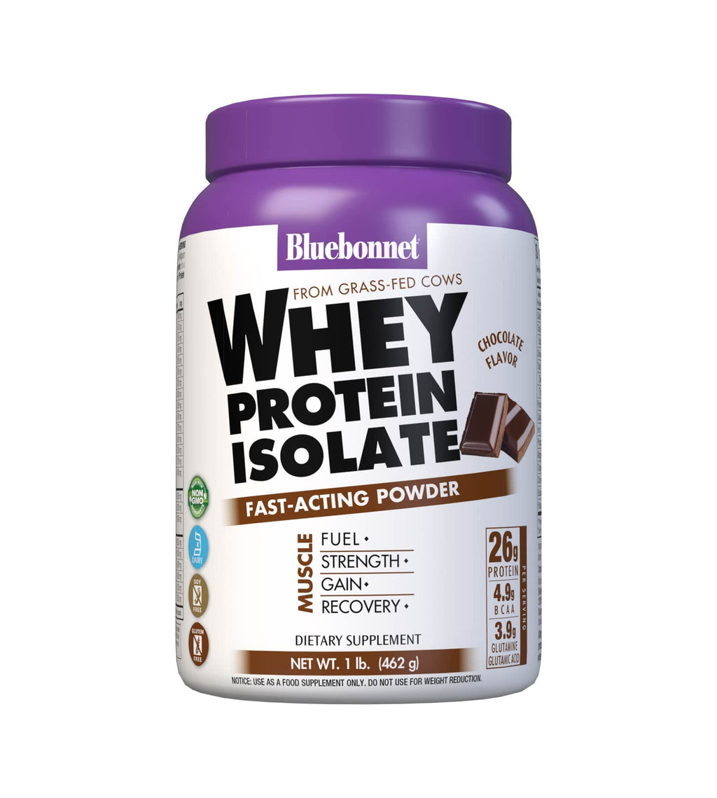 Whey Protein Isolate Powder, 26g Protein, No Sugar Added, Chocolate Flavor, 1 Lb N442279