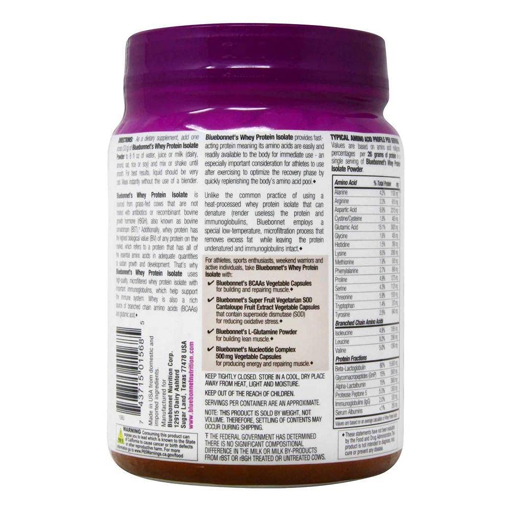 Whey Protein Isolate Powder, 26g Protein, No Sugar Added, Chocolate Flavor, 1 Lb N442279