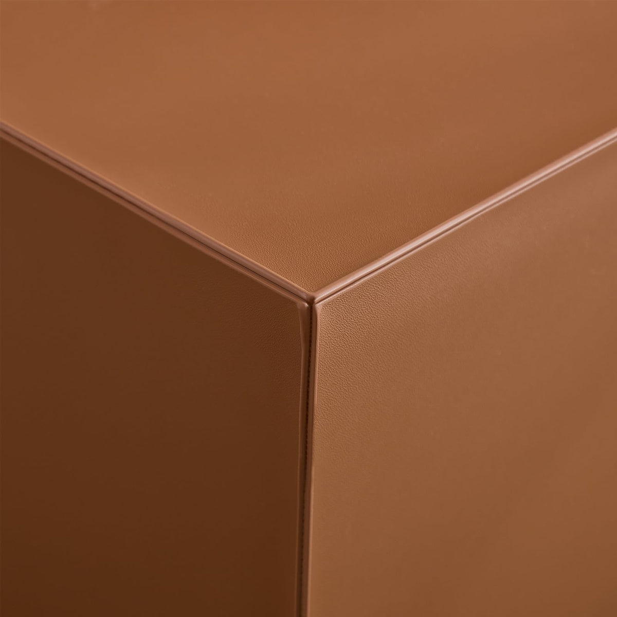 Brown Rolling Leather Coffee Table Set of 2 N2555