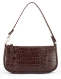 Crocodile Effect Faux Leather Clutch Shoulder Purse Handbag Y3493