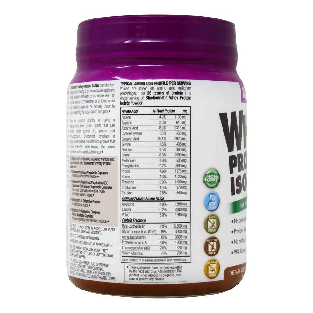 Whey Protein Isolate Powder, 26g Protein, No Sugar Added, Chocolate Flavor, 1 Lb N442279