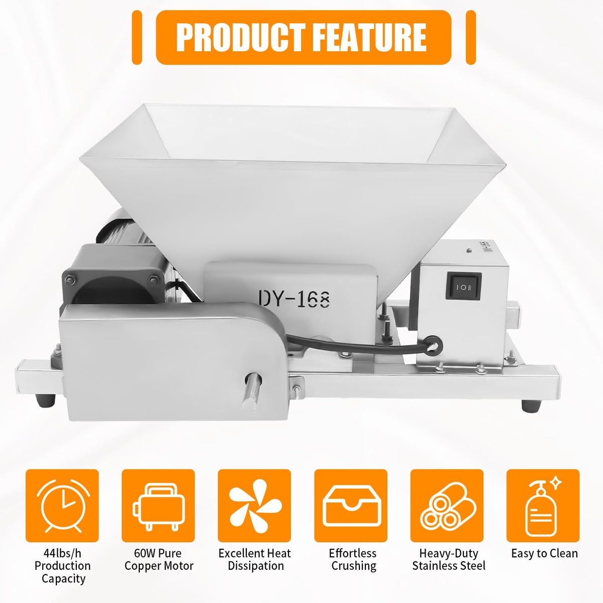 4L Stainless Steel Electric Fruit Crusher J994699