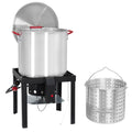 60QT Seafood Boil Pot with Strainer Basket and Propane Burner Stove G632
