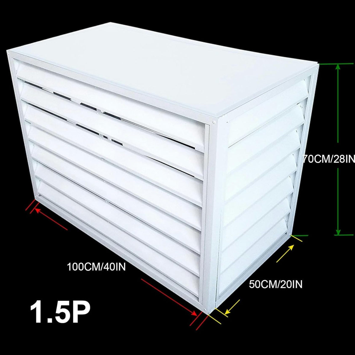 Aluminum Air Conditioner Fence Cover White 100*50*70cm K830