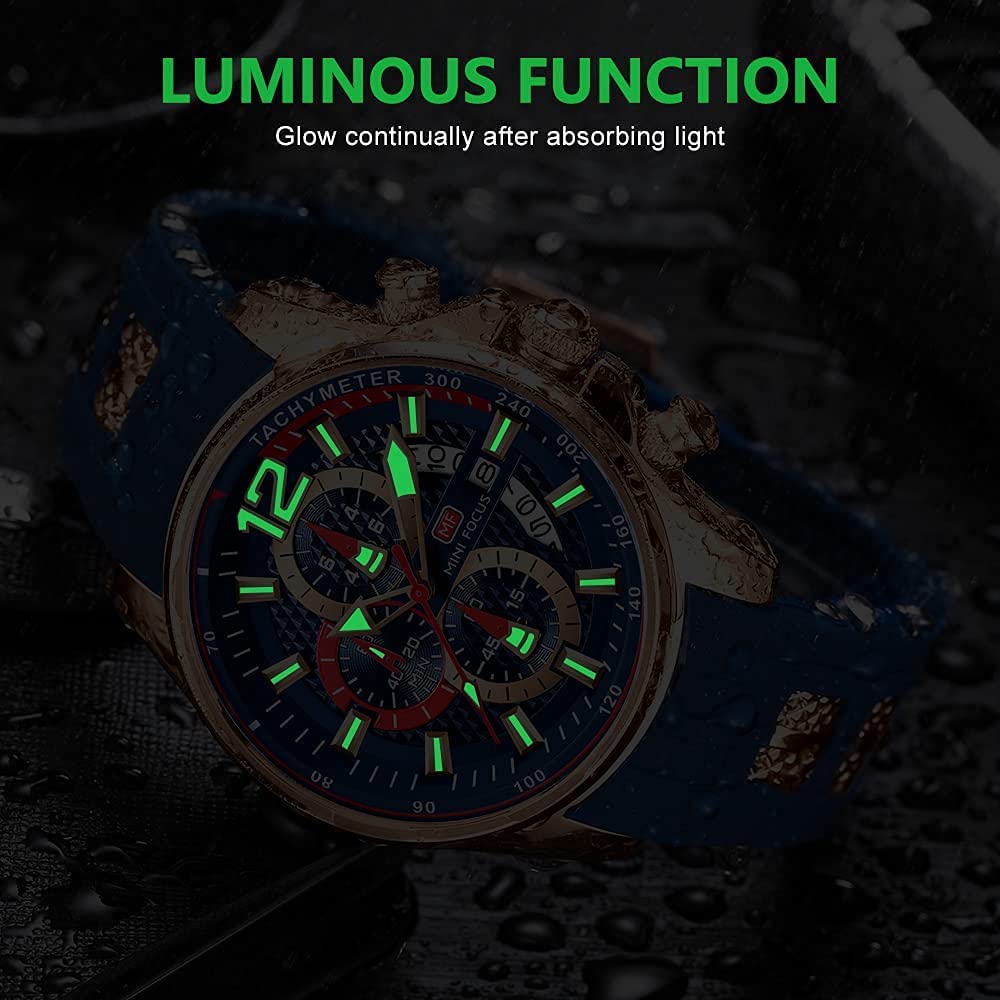 Men's Chronograph Waterproof Analog Quartz Watch Y7682