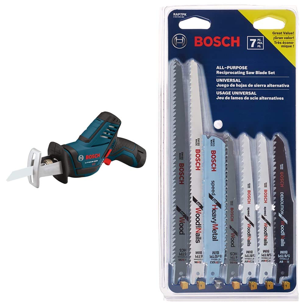 12-Volt Max Pocket Reciprocating Saw Kit with 7-Piece Reciprocating Saw Blade Set O4210