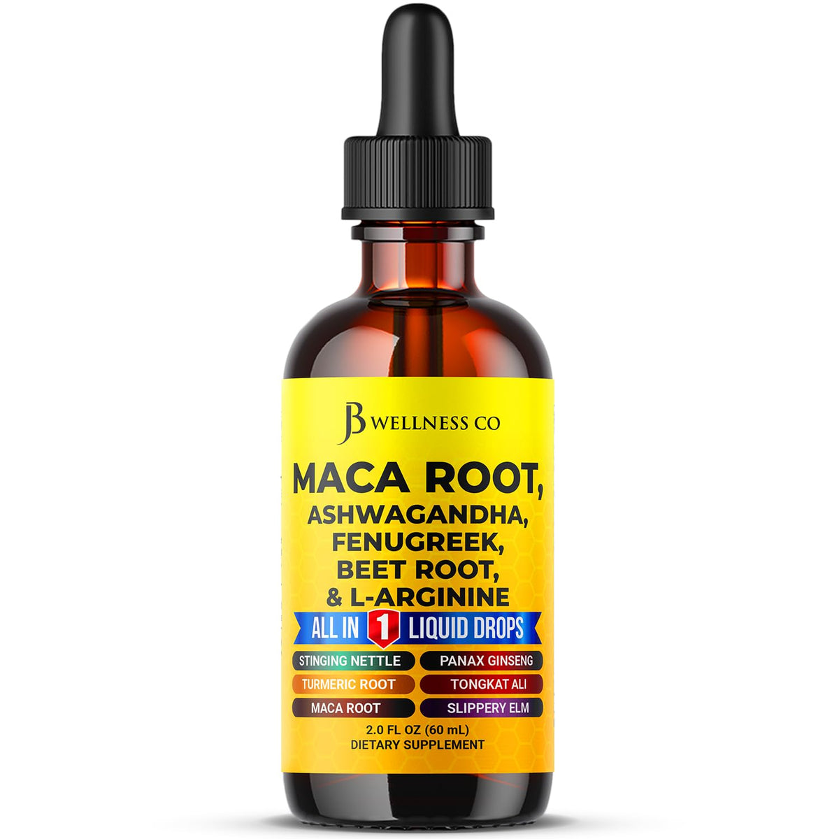 Organic Maca Root Liquid Drops with Ashwagandha 2oz G7693