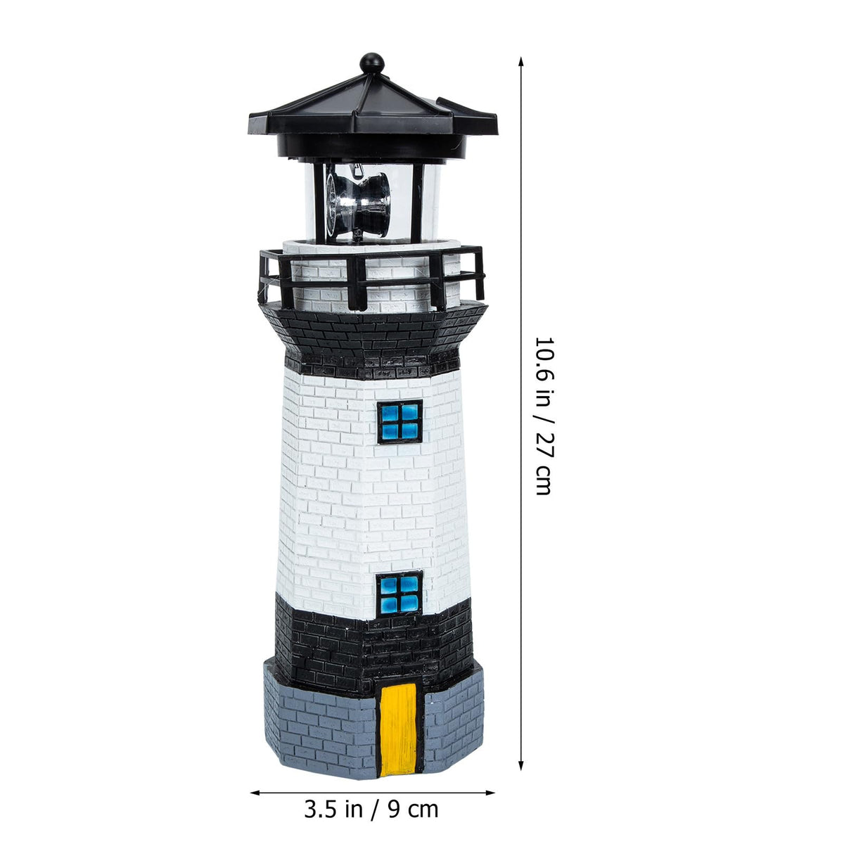 Solar Powered Lighthouse Resin LED Light B6166