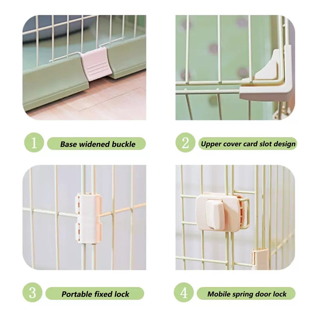 3/4-Tier Cat Cage Playpen with 3 Platforms, 3 Doors & 2 Ramps N688