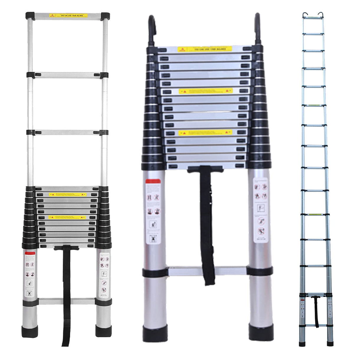 Collapsible Telescoping Ladder 20.5FT Aluminum Lightweight 330LB Capacity V81803