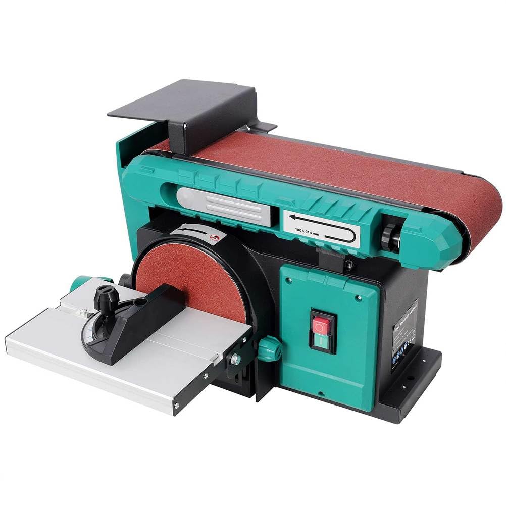 Benchtop Belt and Disc Sander, 4x36 Belt & 6" Disc, 0–90° Adjustable Table, Cast Iron Base, 120V Heavy Duty Sanding Machine R4501