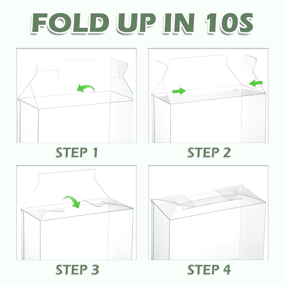 12 Pack Clear PET Plastic Display Storage Case 7.6 x 6.6 x 3.5 Inches Y917