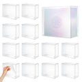 12 Pack Clear PET Plastic Display Storage Case 7.6 x 6.6 x 3.5 Inches Y917