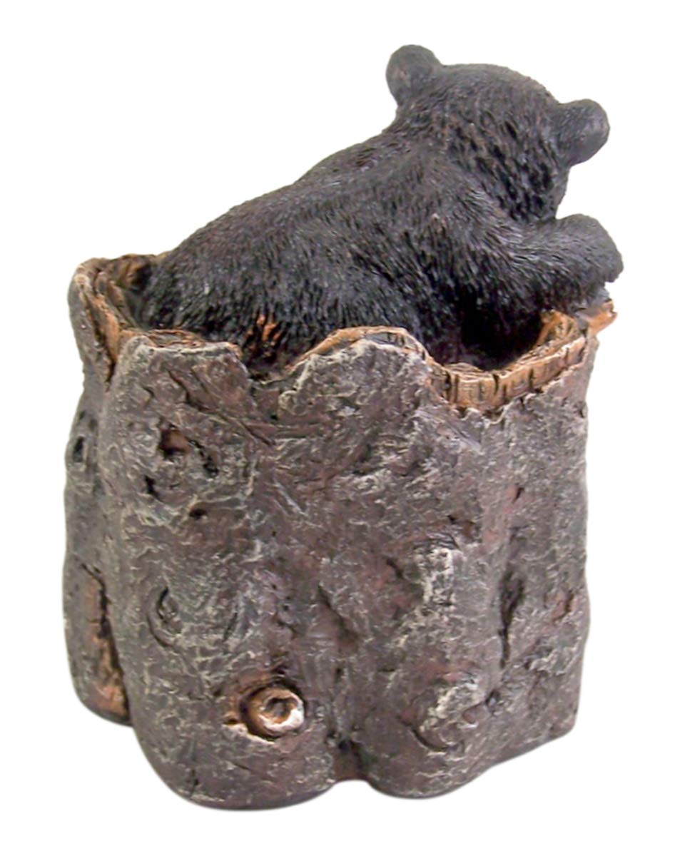 Black Bear Coaster Holder With 4 Coaster Set G116653