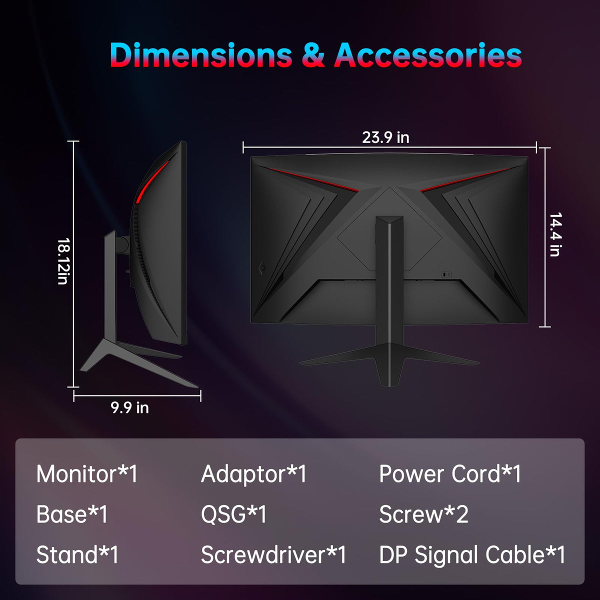 27 Inch 240Hz Curved 2K QHD Gaming Monitor G6620