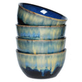 Blue Stoneware Cereal Bowls Set of 4, 26 Oz K599