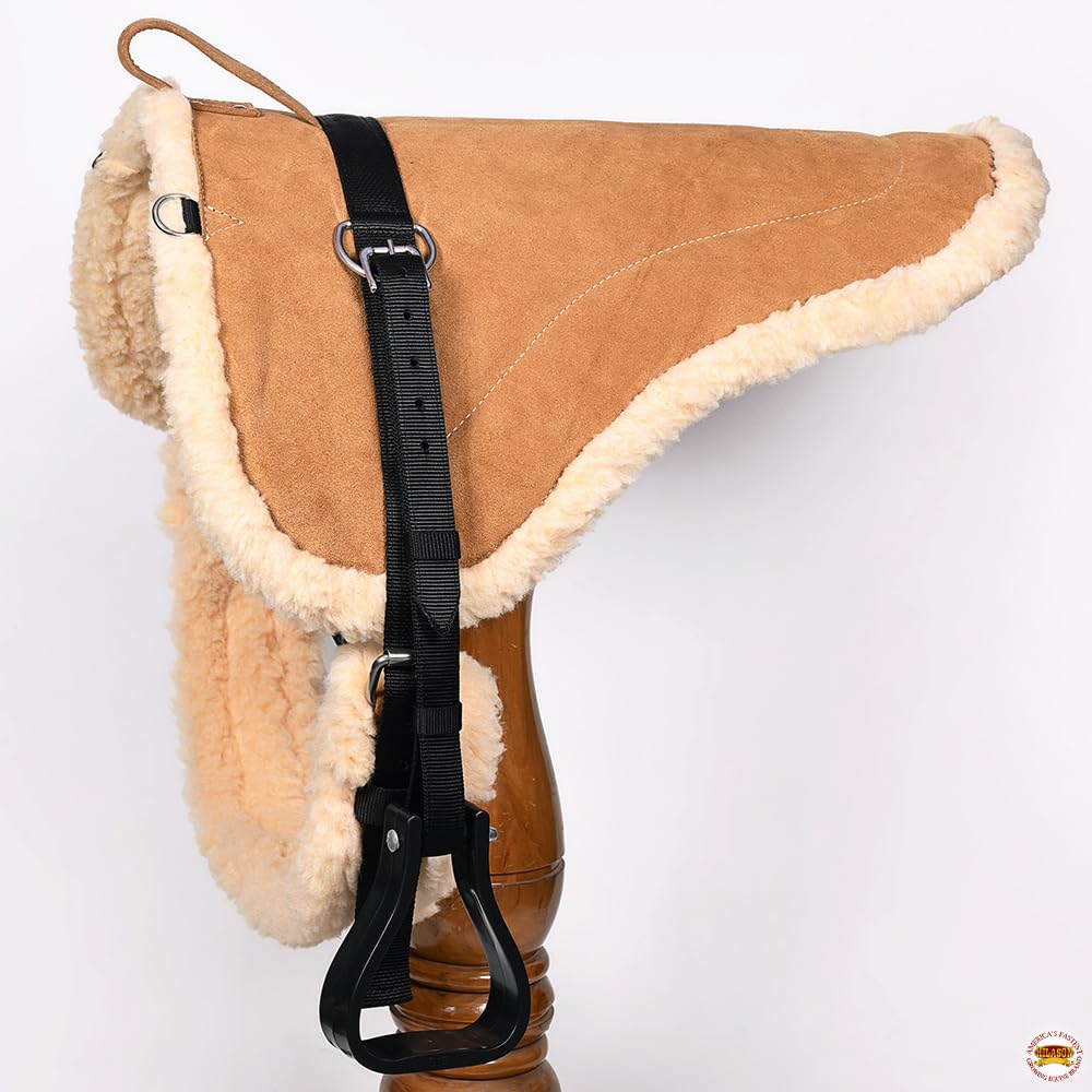Tan Suede Leather Western Bareback Pad E4890