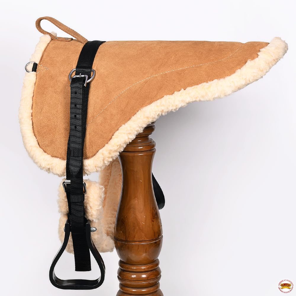 Tan Suede Leather Western Bareback Pad E4890