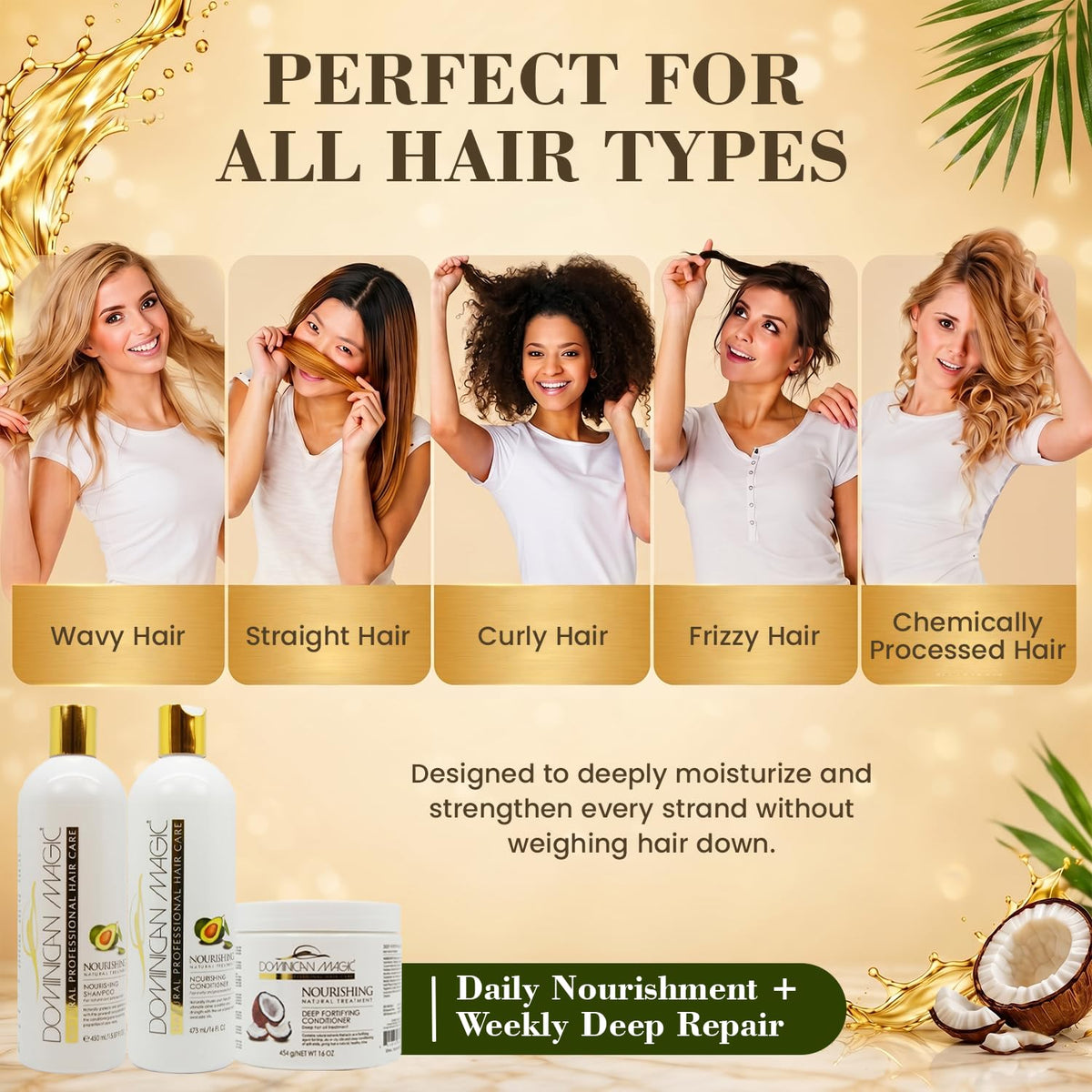 Hydrating Shampoo & Conditioner Set with Avocado & Coconut W892229