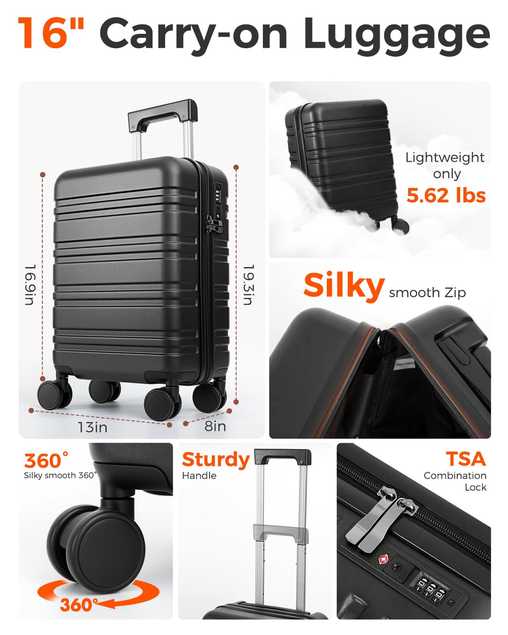 16 Inch Underseat Carry On Luggage N767137