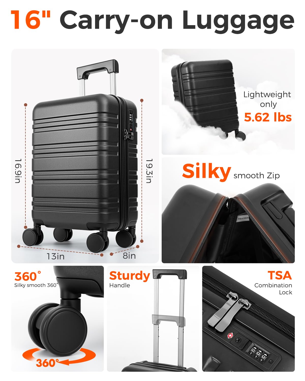 16 Inch Underseat Carry On Luggage N767137