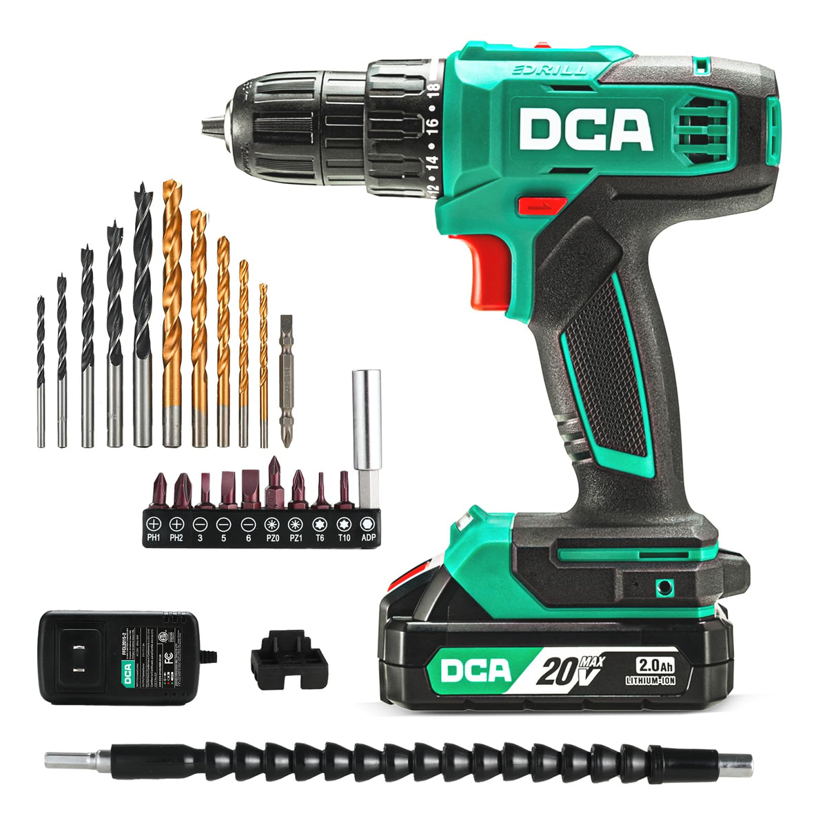 Cordless Drill Set 354 in-lbs 3/8" Keyless Chuck 20V Q162
