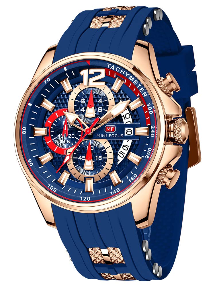Men's Chronograph Waterproof Analog Quartz Watch Y7682