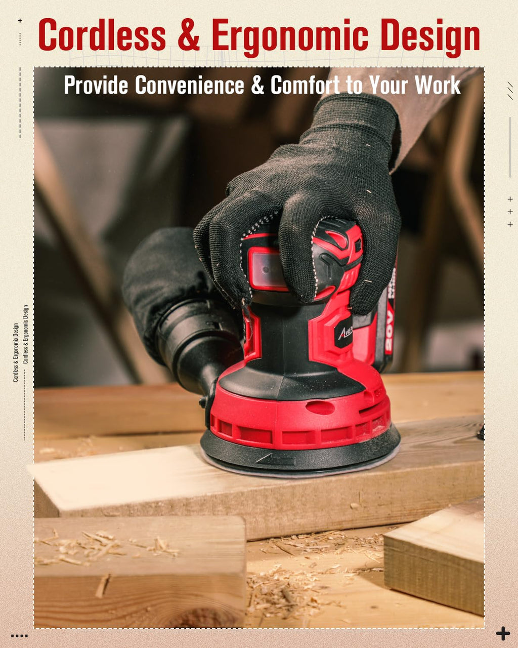 20V Cordless Random Orbital Sander 5” Q34034
