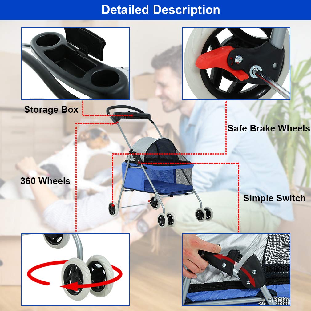Foldable Pet Stroller O10368