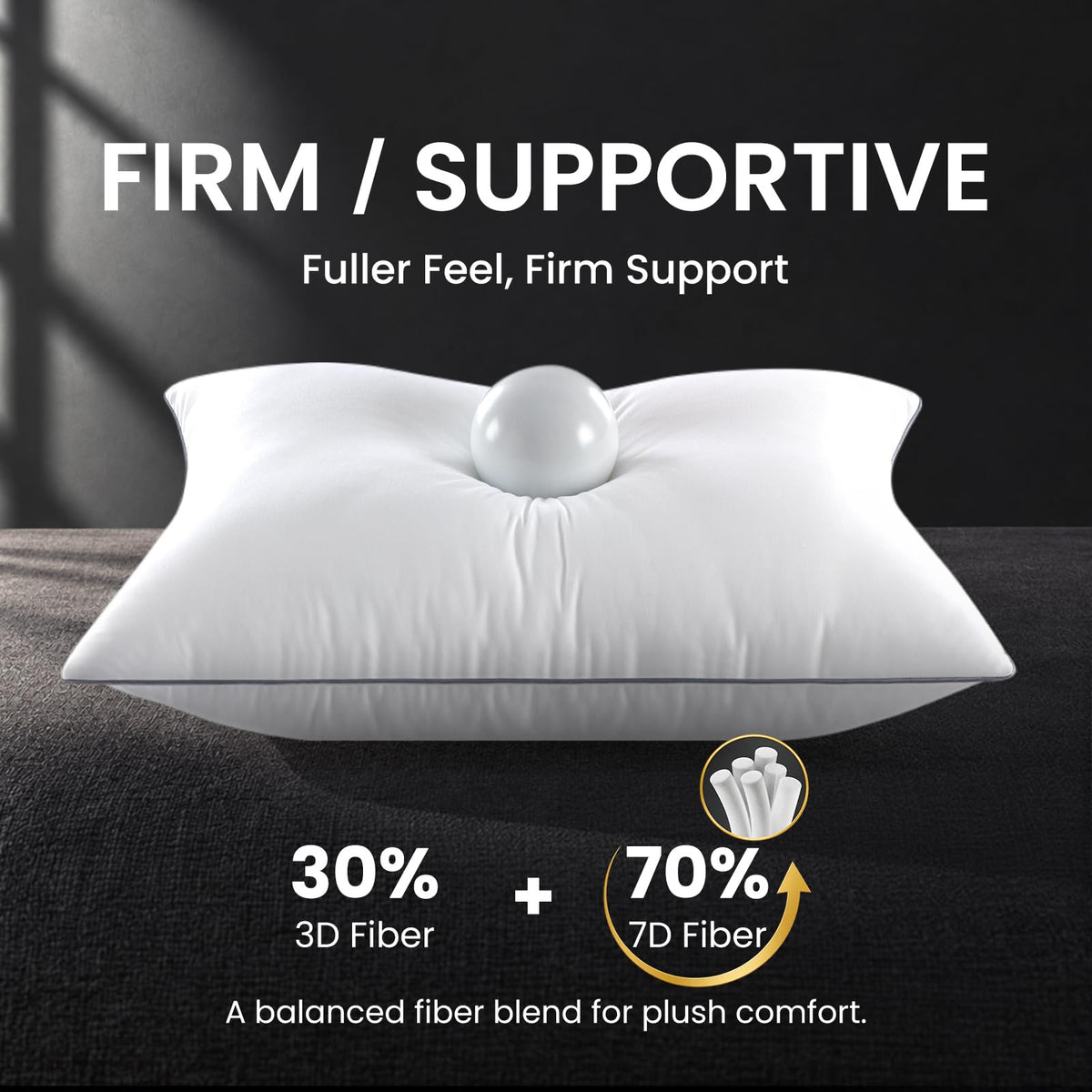 King Size Set of 2 Firm Bed Pillows P667