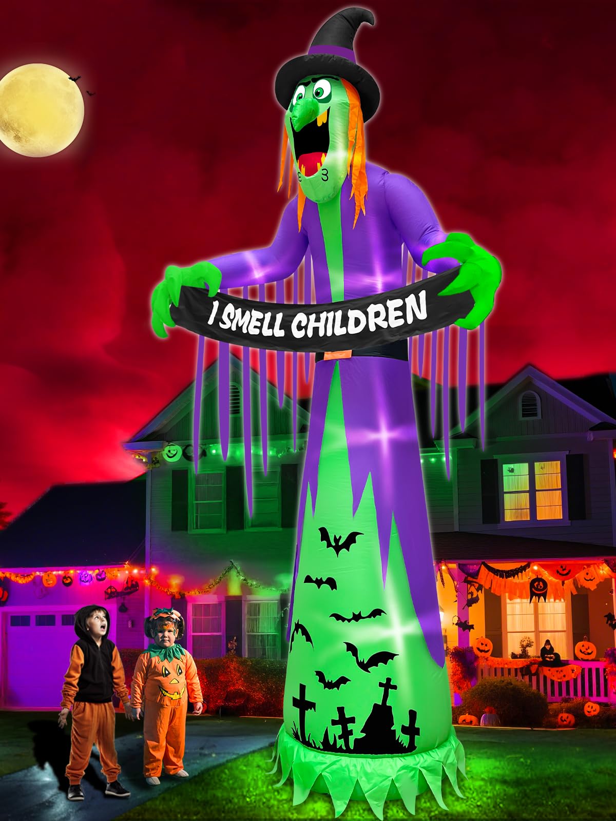 12FT Halloween Inflatables Witch Decorations F4474