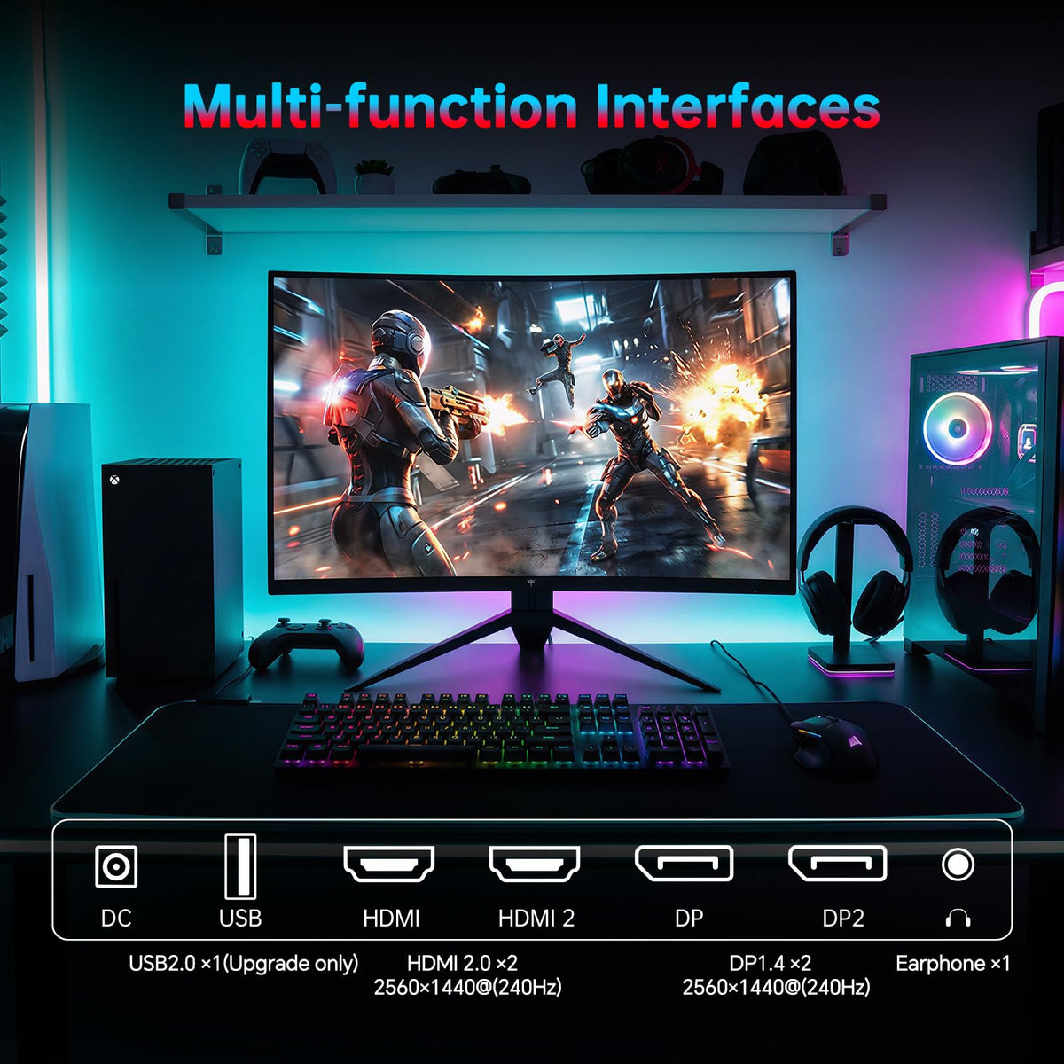 27 Inch 240Hz Curved 2K QHD Gaming Monitor G6620