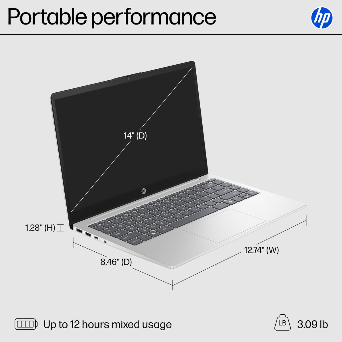 14 inch HD Touchscreen Laptop, AMD Ryzen 5, 8 GB RAM, 512 GB SSD, Windows 11 Home S677