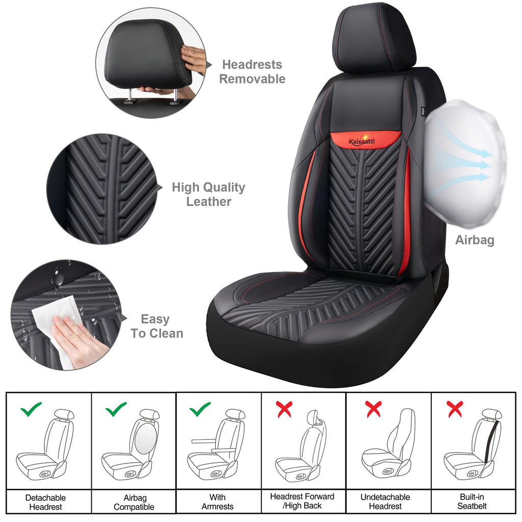 PU Leather Waterproof Car Seat Covers Full Set C743