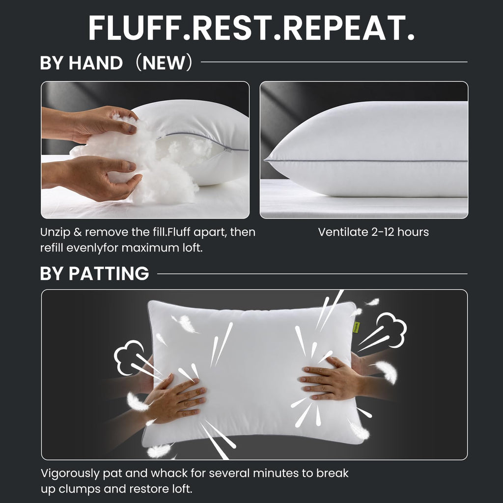 King Size Set of 2 Firm Bed Pillows P667