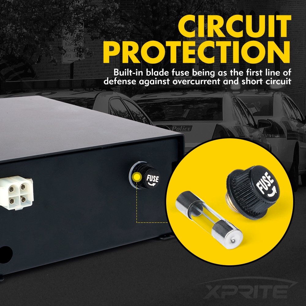 12V 100W 7 Tone Warning Speaker Siren Set with Microphone K108