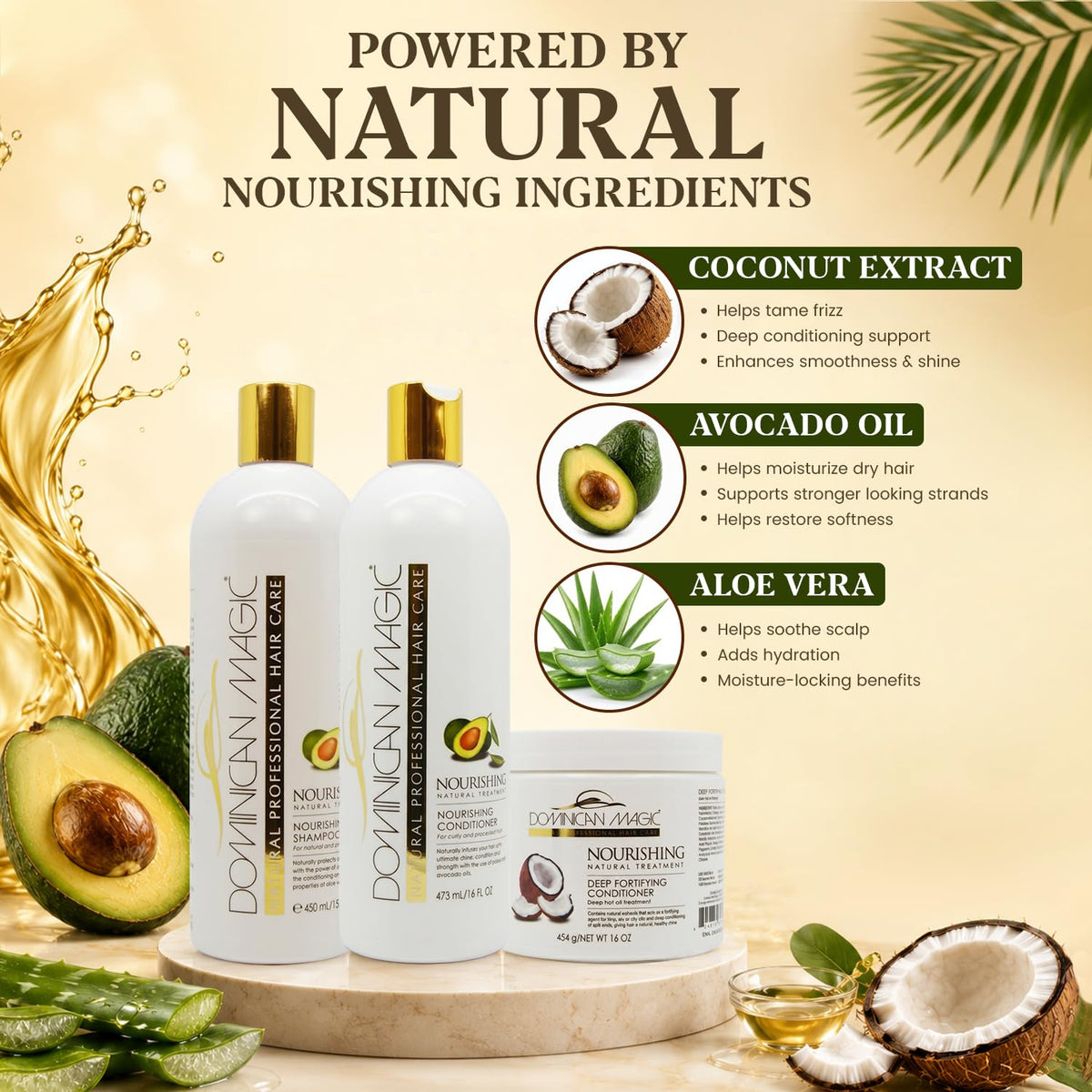 Hydrating Shampoo & Conditioner Set with Avocado & Coconut W892229