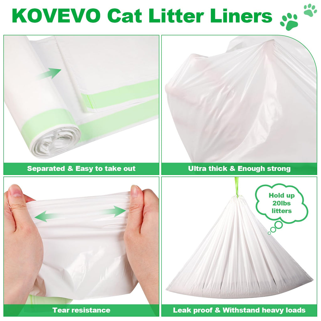 100 PCS Jumbo Cat Litter Box Liners 36"x19" T3567